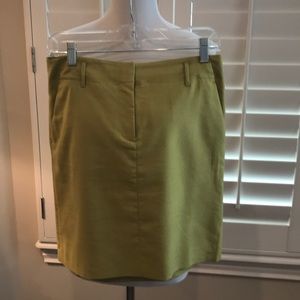 Ann Taylor Green Lined Skirt